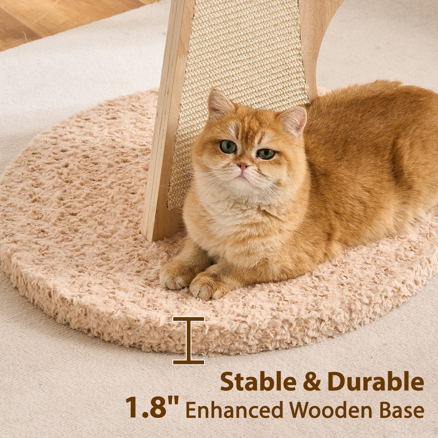 Hittite Aesthetic Flower Cat Tree Tower with Scratching Post for Indoor Cats, 48" Modern Cat Tree with Wood Sculpted Branch, Flower Cat Beds, Scratching Board & Interactive Squeaky Toy
