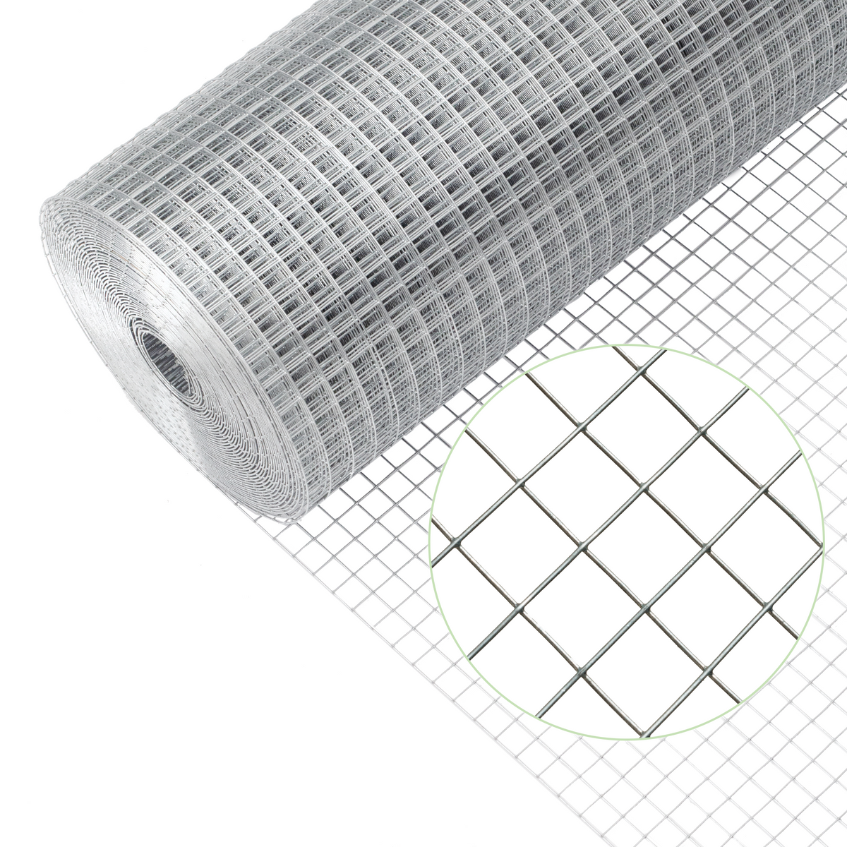 HITTITE Hardware Cloth 1/2 inch 48inx100ft 19 Gauge Square Chicken Wire Galvanizing After Welding Fence Mesh Roll Raised Garden bed Plant Supports Poultry Netting Cage Snake Fence